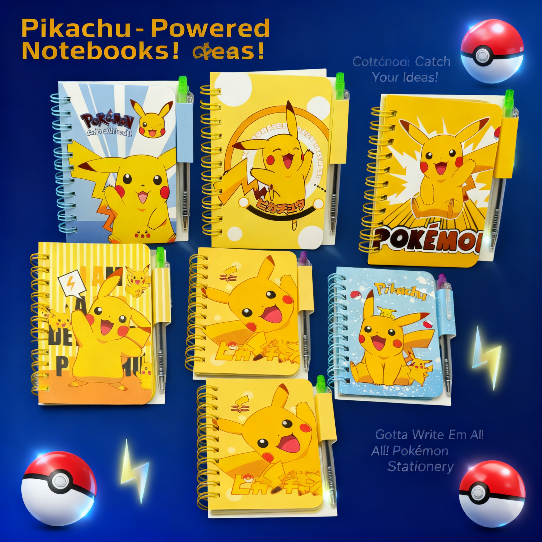 Office Stationery And Supply - Pokemon Pikachu Cute Cartoon Notebook Coil