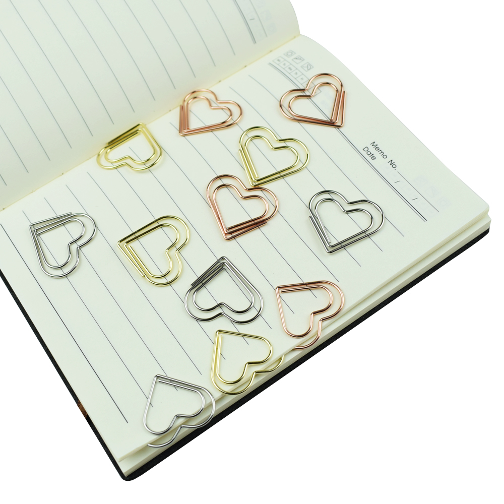 12-Piece Set Heart Paper Clips - Binder Clip Assorted incelemesi ve fiyatı