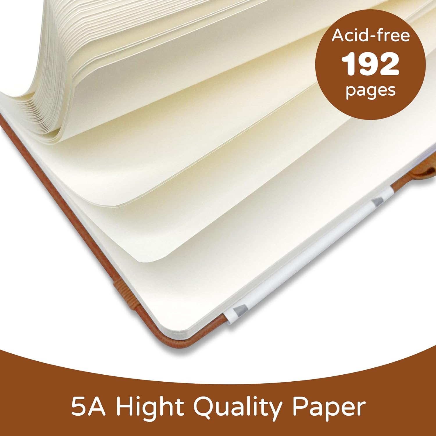 A5 Blank Journal Notebook 192  - Journal Leather Hardcover incelemesi ve fiyatı