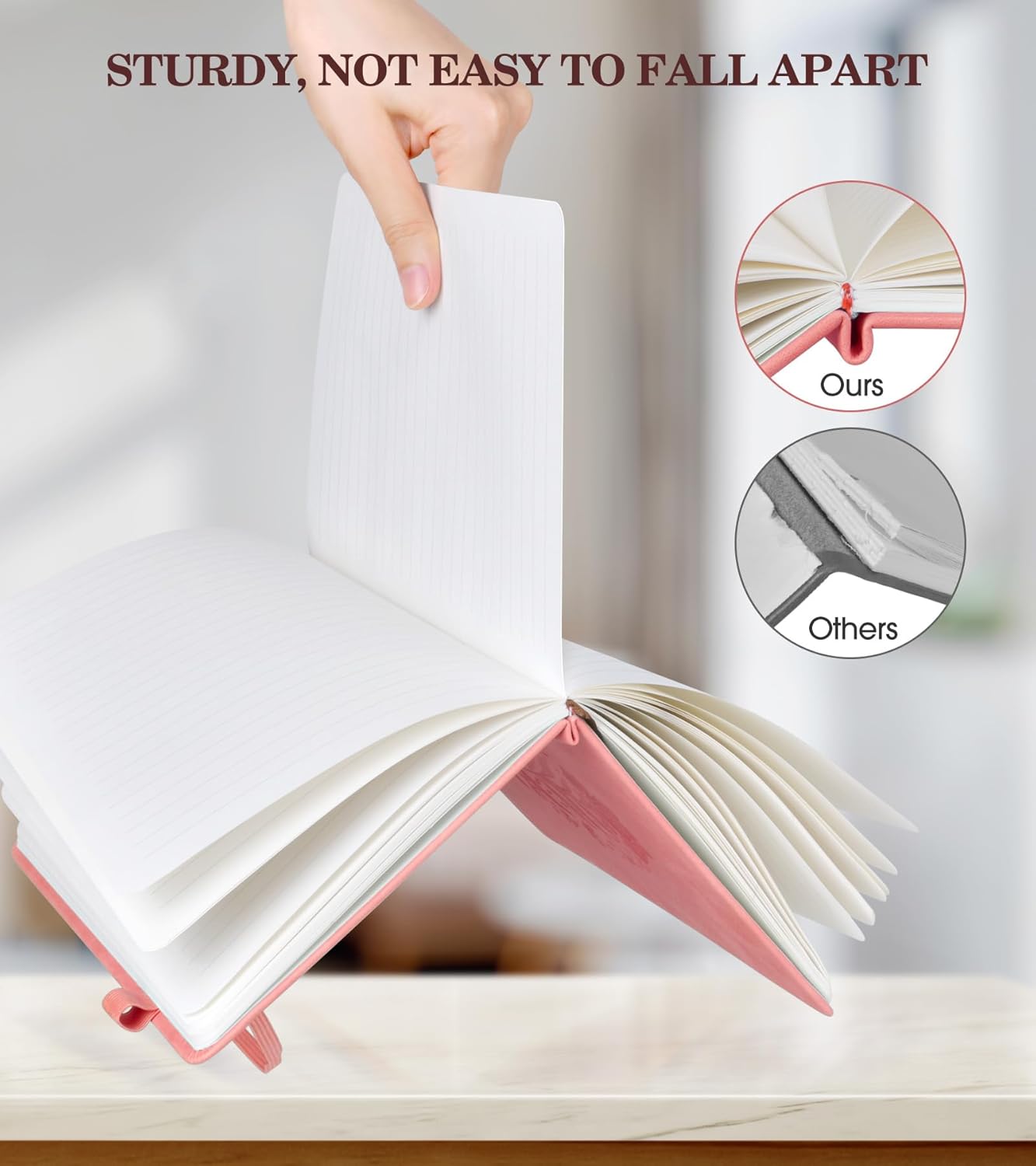 A5 Pink Hardcover Leather Jour - Journal Leather Hardcover incelemesi ve fiyatı