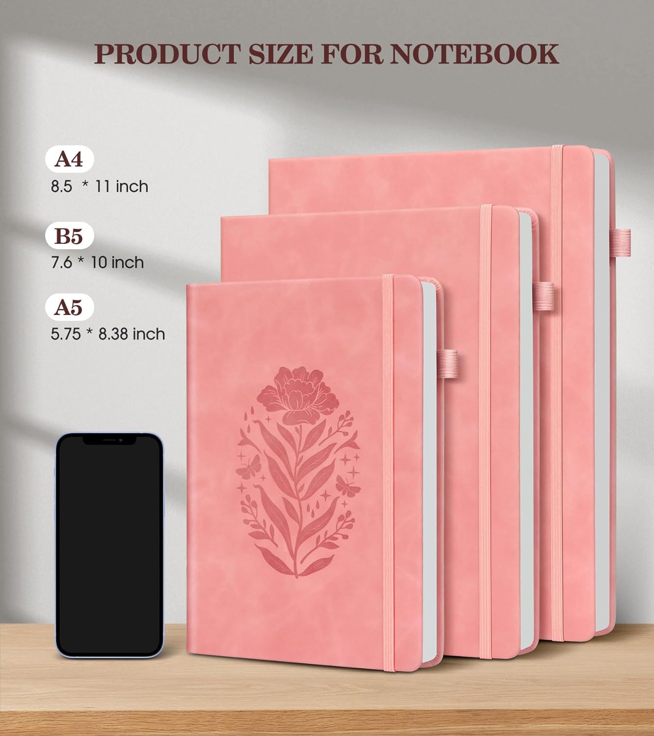 A5 Pink Hardcover Leather Jour - Journal Leather Hardcover incelemesi ve fiyatı