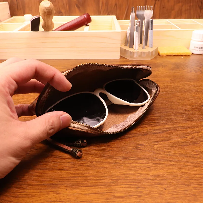 Cowhide pen bag for men vintag - Tan Stationery & Office Supply incelemesi ve fiyatı