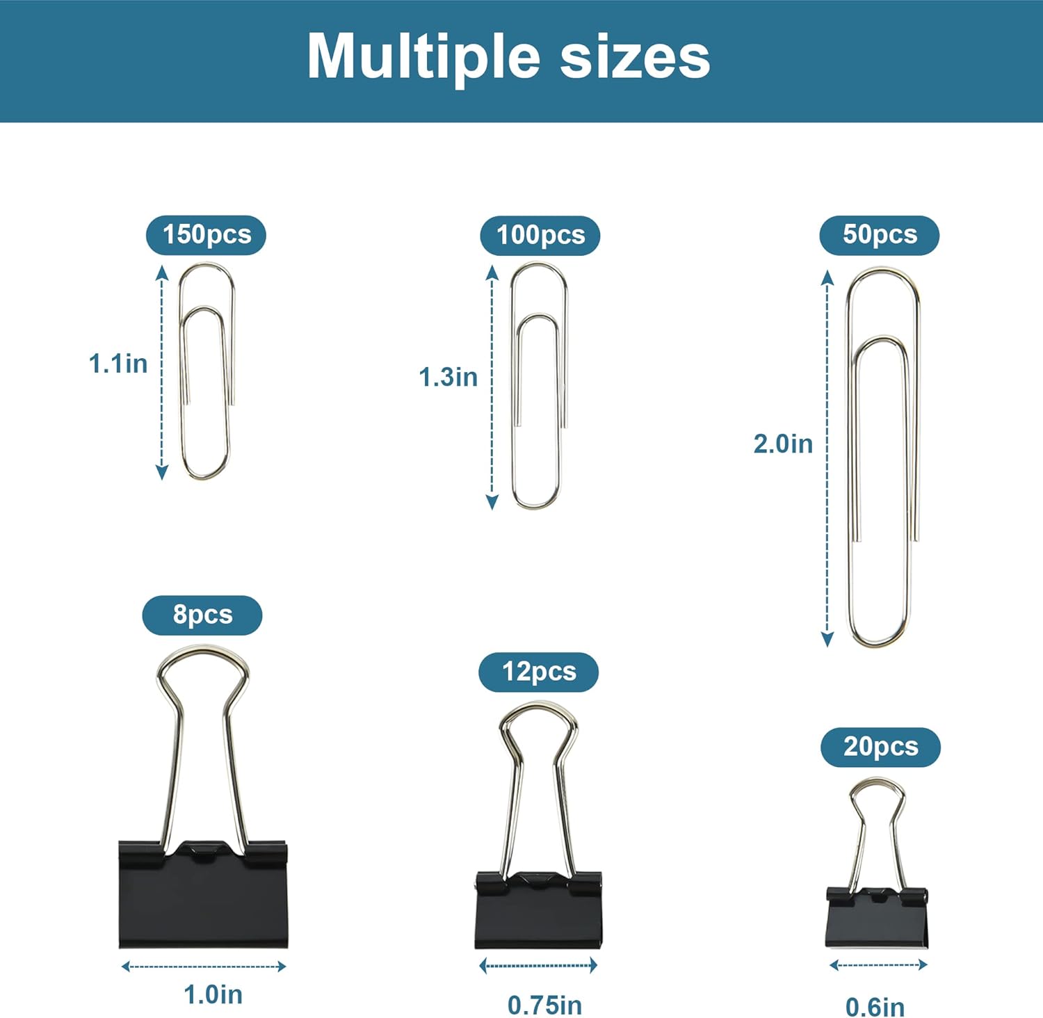 340pcs Binder Clips & Paper Cl - Binder Clip Assorted incelemesi ve fiyatı