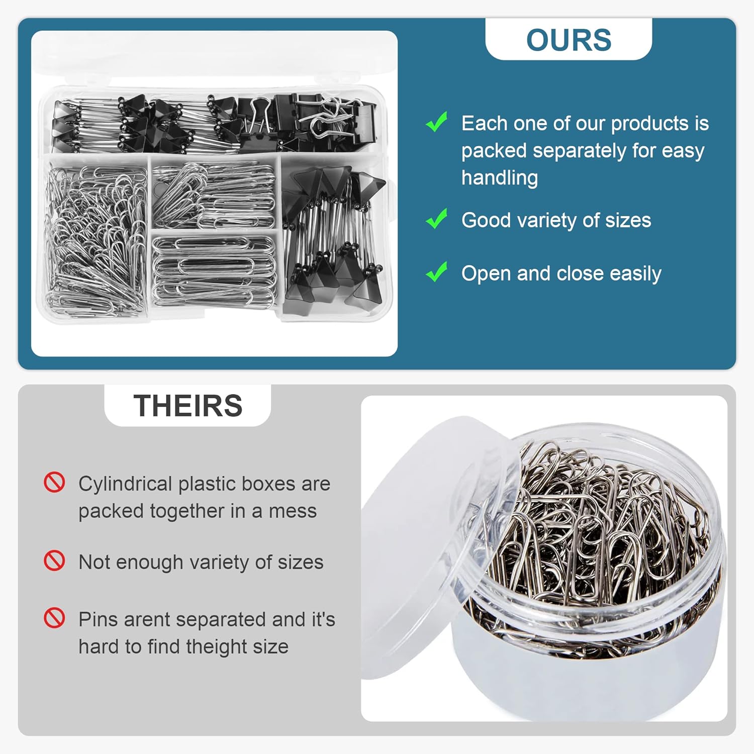 340pcs Binder Clips & Paper Cl - Binder Clip Assorted incelemesi ve fiyatı