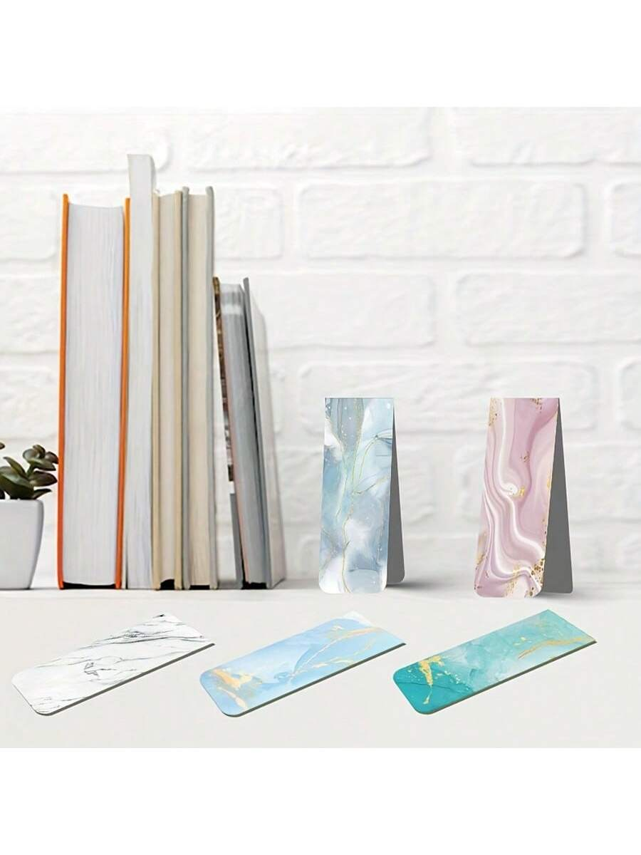 10pcs Assorted Marble Design M - Bookmark Magnetic Clip incelemesi ve fiyatı