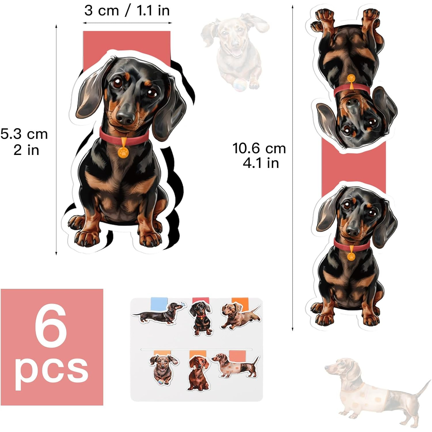 6/12 Darcy Dog Themed Waterpro - Bookmark Magnetic Clip incelemesi ve fiyatı