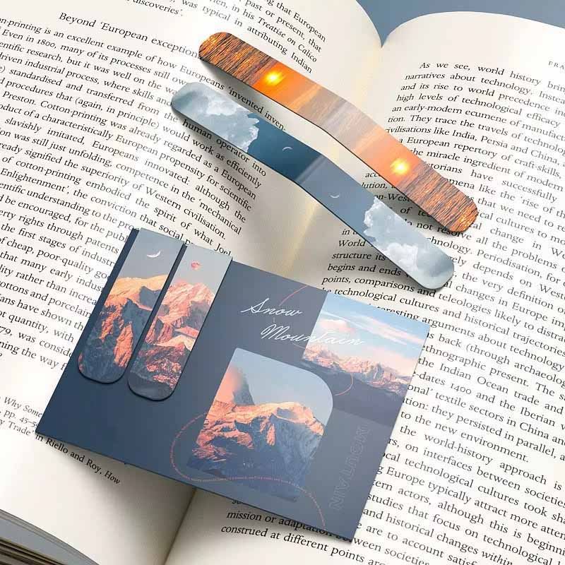 2Pcs Landscape Themed Magnetic - Bookmark Magnetic Clip incelemesi ve fiyatı