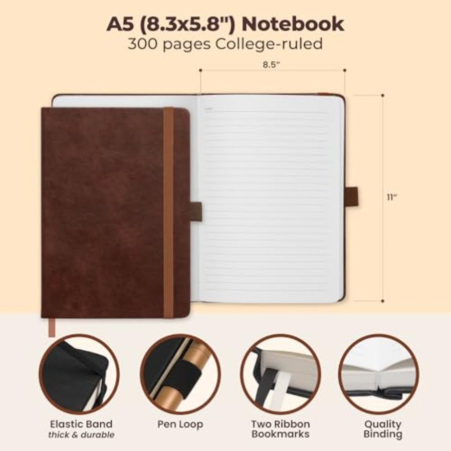 Lined Leather Bound Journal No - Journal Leather Hardcover incelemesi ve fiyatı