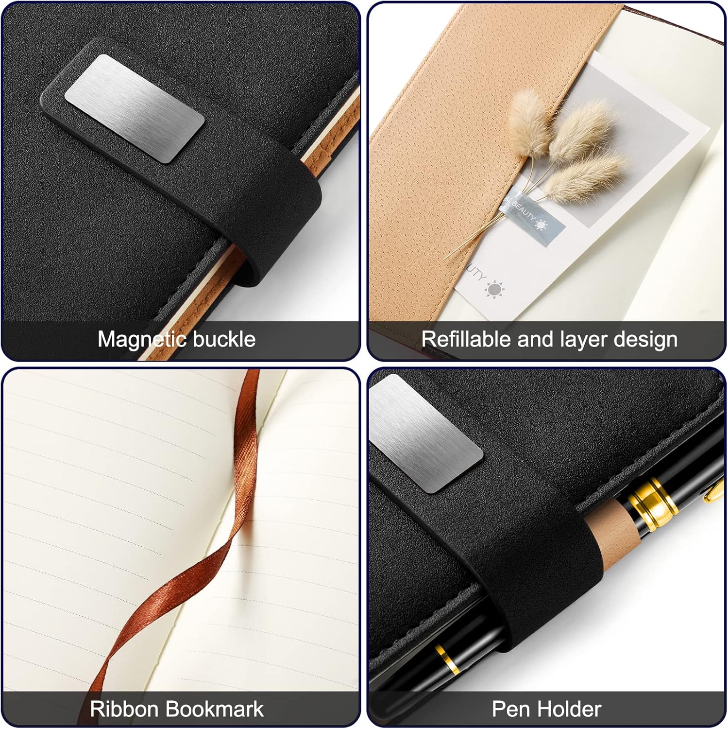 A5 Lined Leather Journal with  - Journal Leather Hardcover incelemesi ve fiyatı