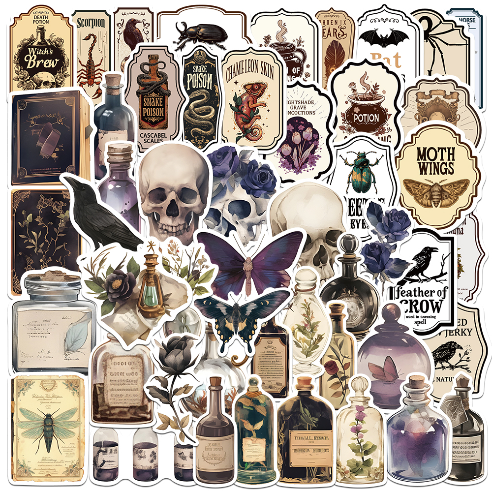 50PCS Dark Academia Stickers A - Memo Pad Sticky incelemesi ve fiyatı
