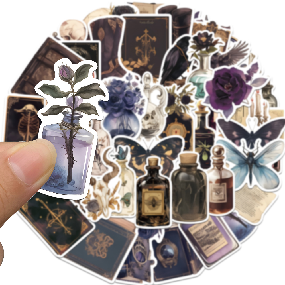 50PCS Dark Academia Stickers A - Memo Pad Sticky incelemesi ve fiyatı