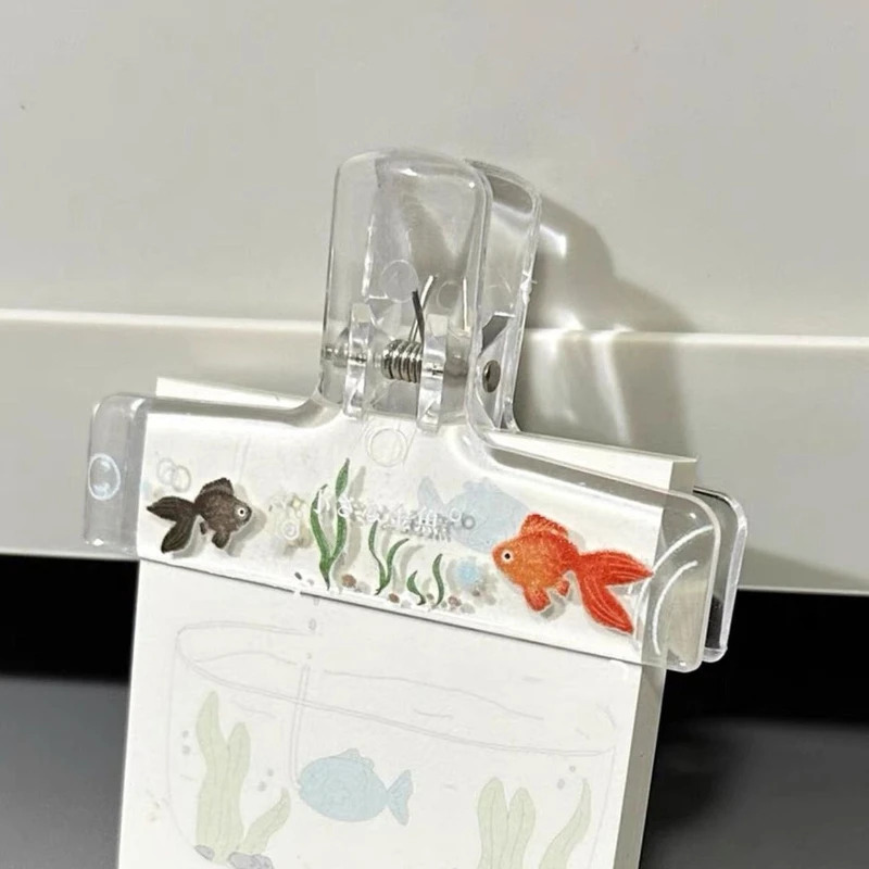 1PC Transparent Acrylic Goldfi - Binder Clip Assorted incelemesi ve fiyatı