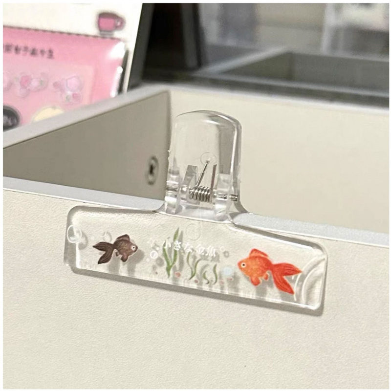1PC Transparent Acrylic Goldfi - Binder Clip Assorted incelemesi ve fiyatı
