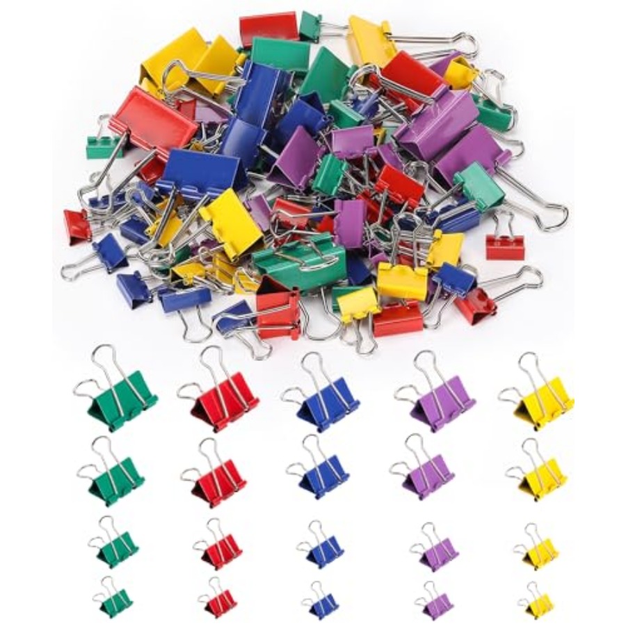 - Metal Binder Clips, 100 pcs, - Binder Clip Assorted incelemesi ve fiyatı