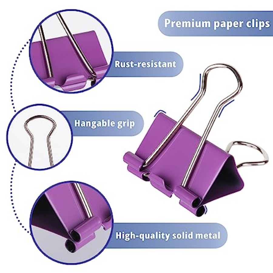 - Metal Binder Clips, 100 pcs, - Binder Clip Assorted incelemesi ve fiyatı