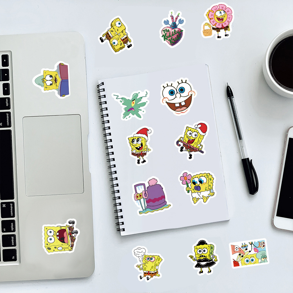100pcs Kawaii SpongeBob Cartoo - Memo Pad Sticky incelemesi ve fiyatı