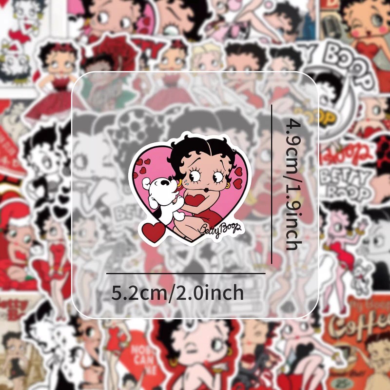 New 50PCS Betty Boop Sticker A - Memo Pad Sticky incelemesi ve fiyatı