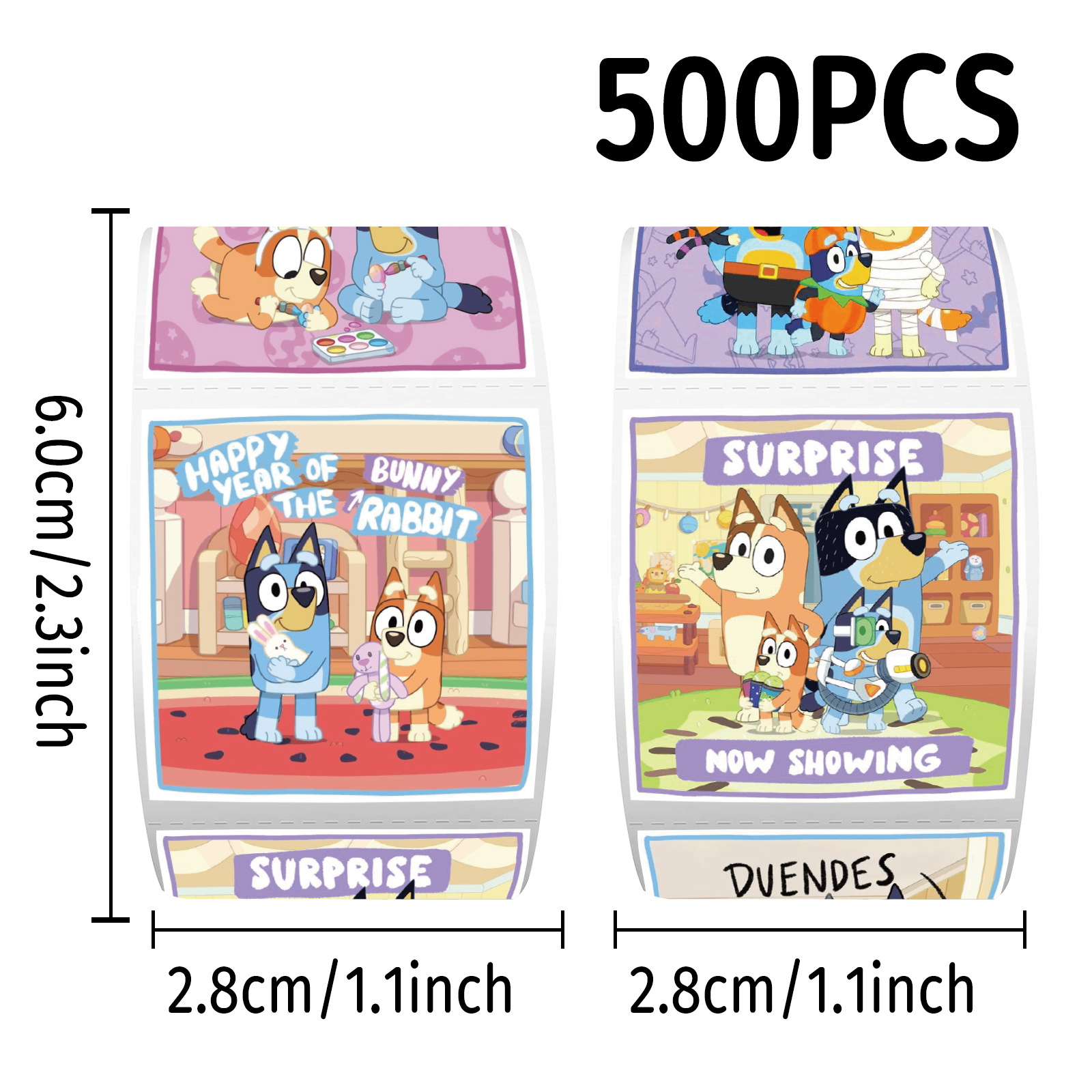 Wholesale 500Pcs/Roll Bluey St - Memo Pad Sticky incelemesi ve fiyatı
