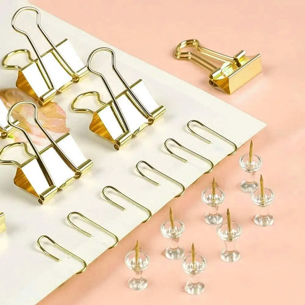 Gold Paper Binder and Clips Se - Binder Clip Assorted incelemesi ve fiyatı
