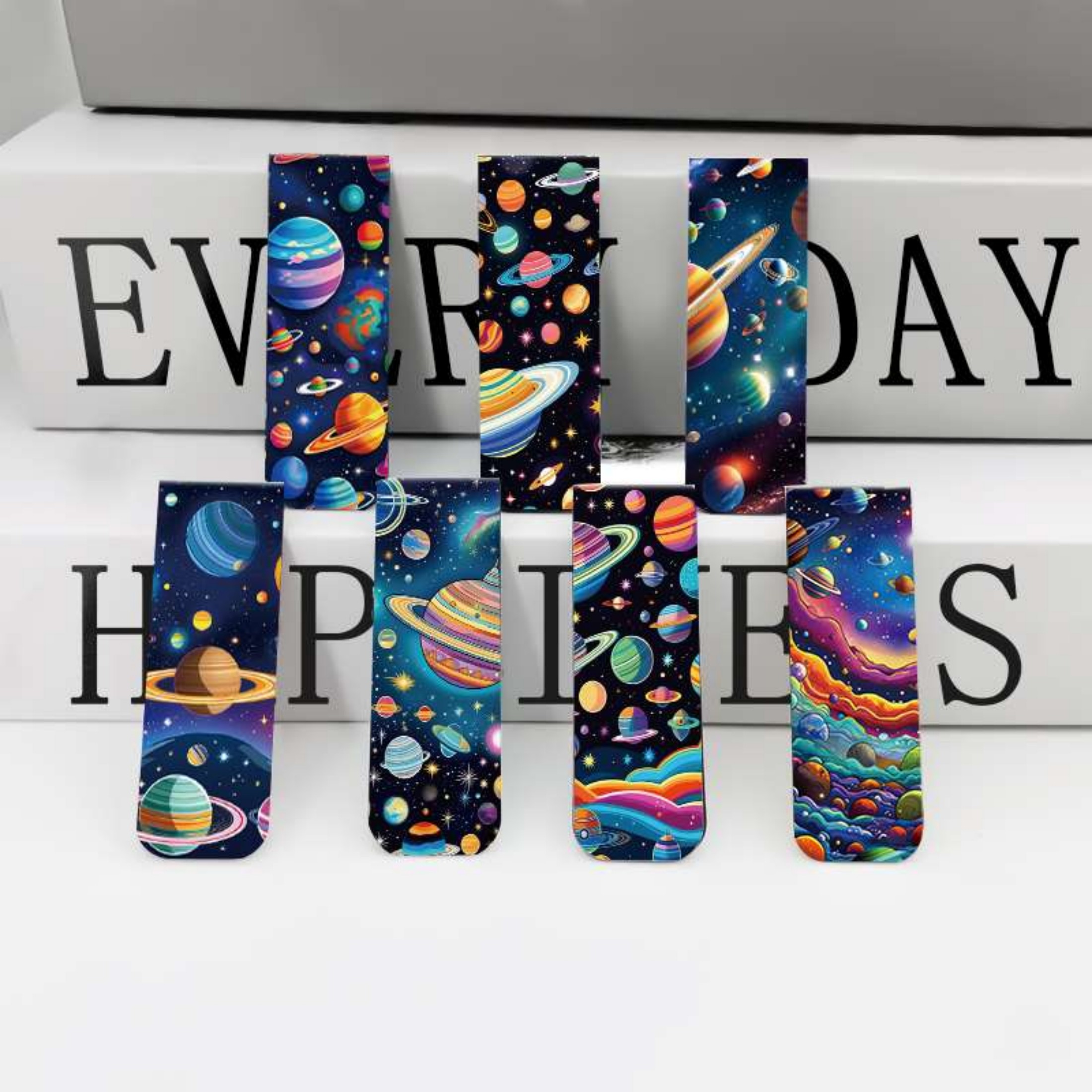 12pcs Space & Planet Themed Ma - Bookmark Magnetic Clip incelemesi ve fiyatı