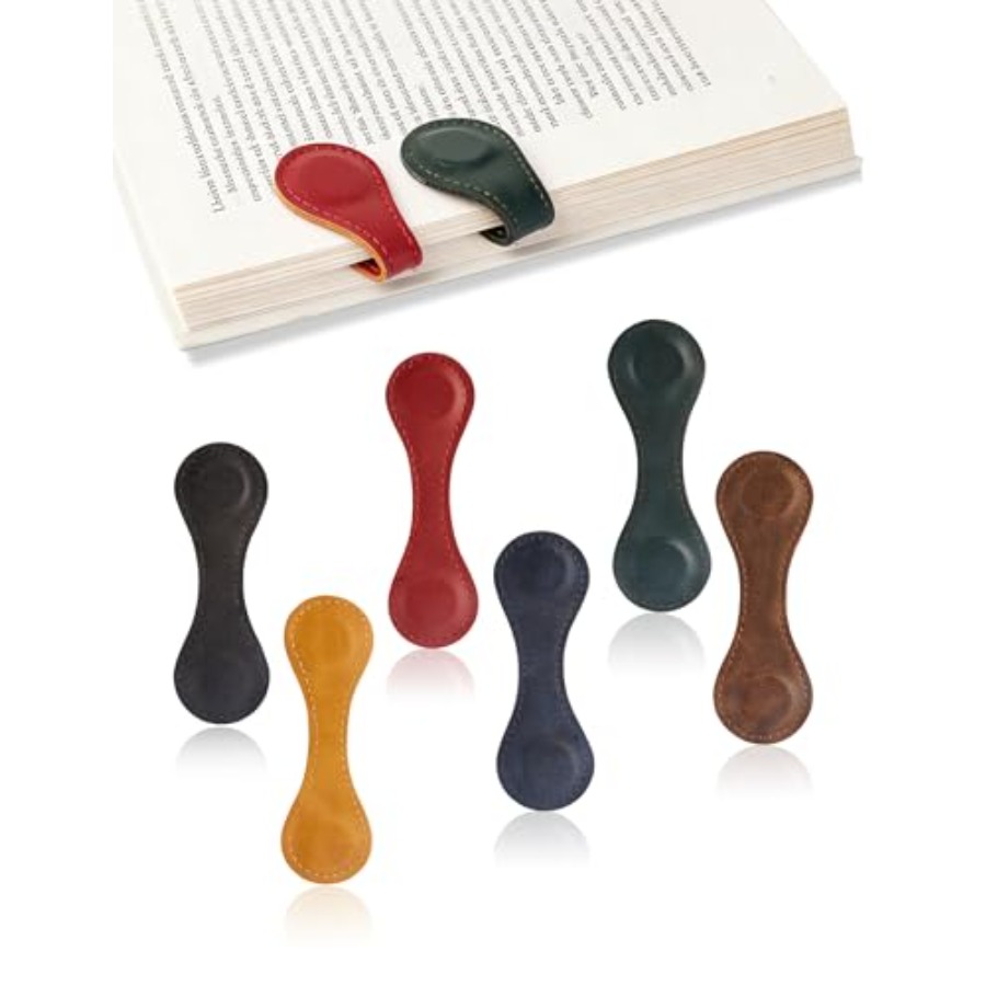 6 PCS Magnetic Leather Bookmar - Bookmark Magnetic Clip incelemesi ve fiyatı