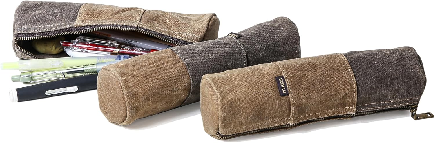 GOOTIUM Waxed Canvas Pencil Po - Tan Stationery & Office Supply incelemesi ve fiyatı
