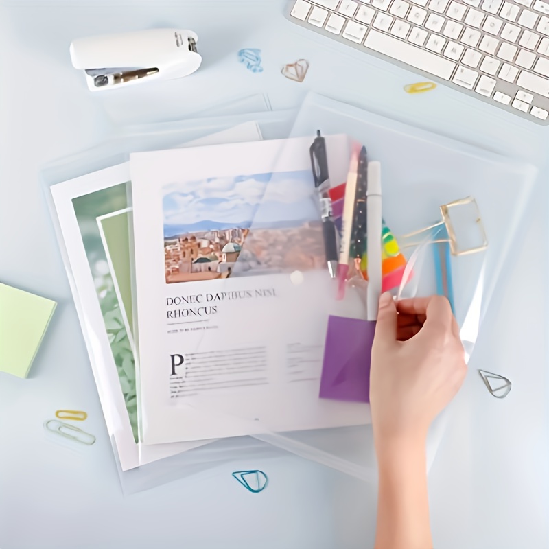 10pcs Transparent A4 Folders C - Office Stationery And Supply incelemesi ve fiyatı