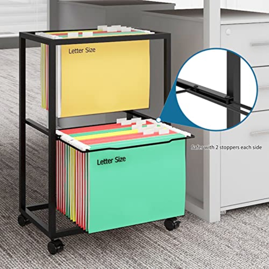 2 Tiers Metal Rolling File Car - File Folder Hanging incelemesi ve fiyatı