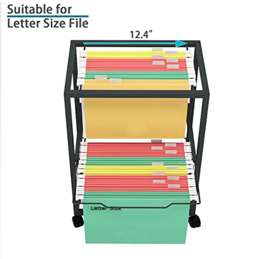 2 Tiers Metal Rolling File Car - File Folder Hanging incelemesi ve fiyatı