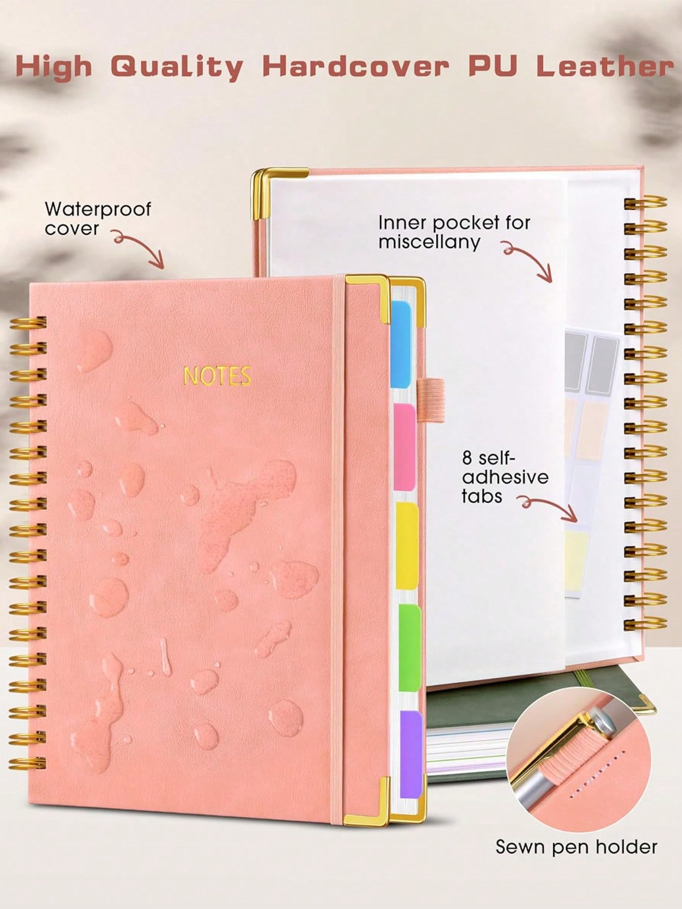 1PC Hardcover Spiral Notebook  - Journal Leather Hardcover incelemesi ve fiyatı