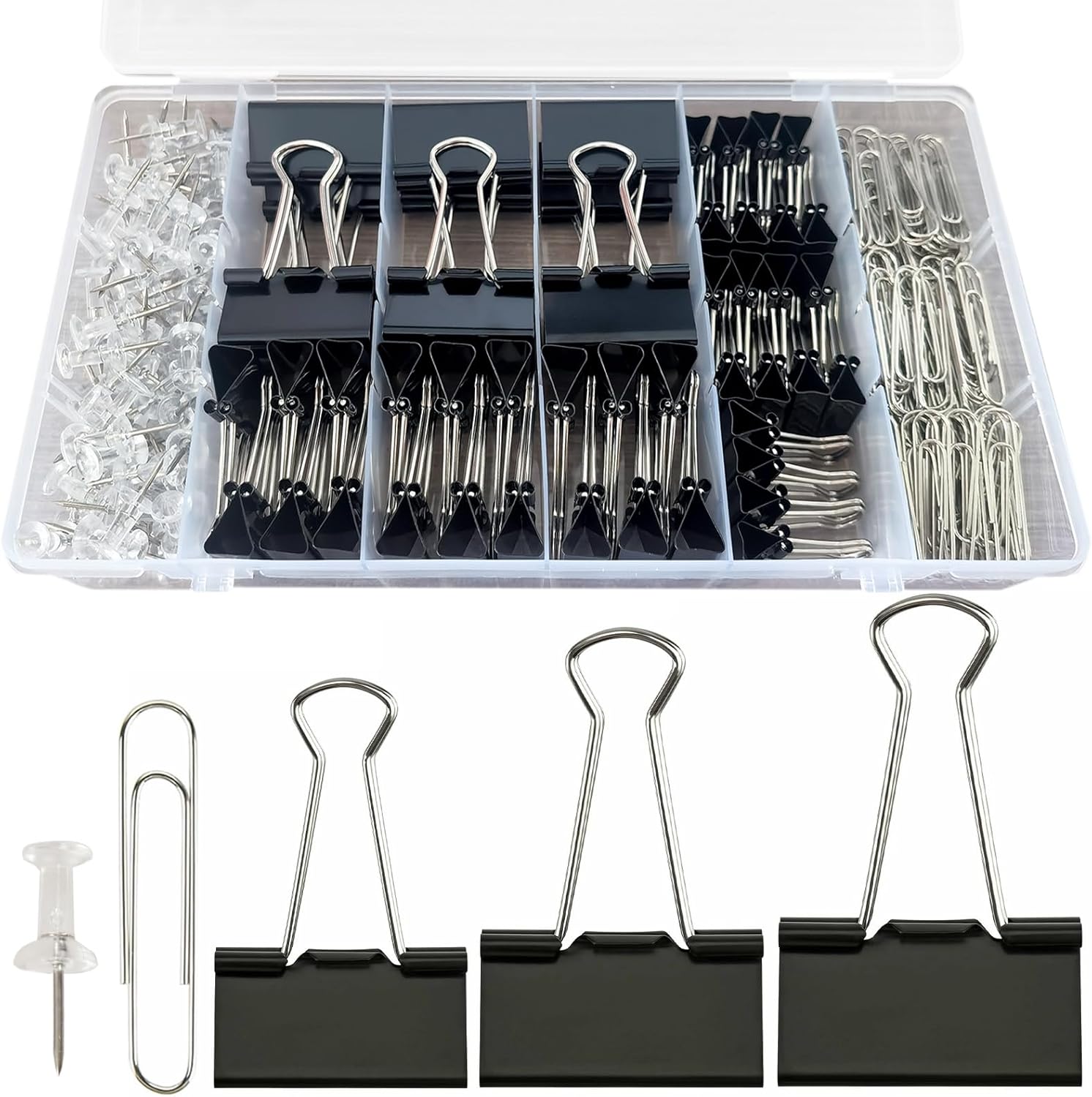 240PCS Office Clips Set: Paper - Binder Clip Assorted incelemesi ve fiyatı