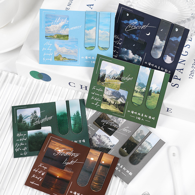 2 Pcs/set Beautiful Scenery Ma - Bookmark Magnetic Clip incelemesi ve fiyatı