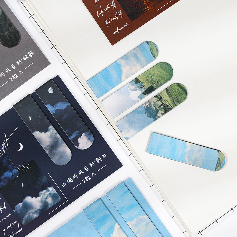 2 Pcs/set Beautiful Scenery Ma - Bookmark Magnetic Clip incelemesi ve fiyatı