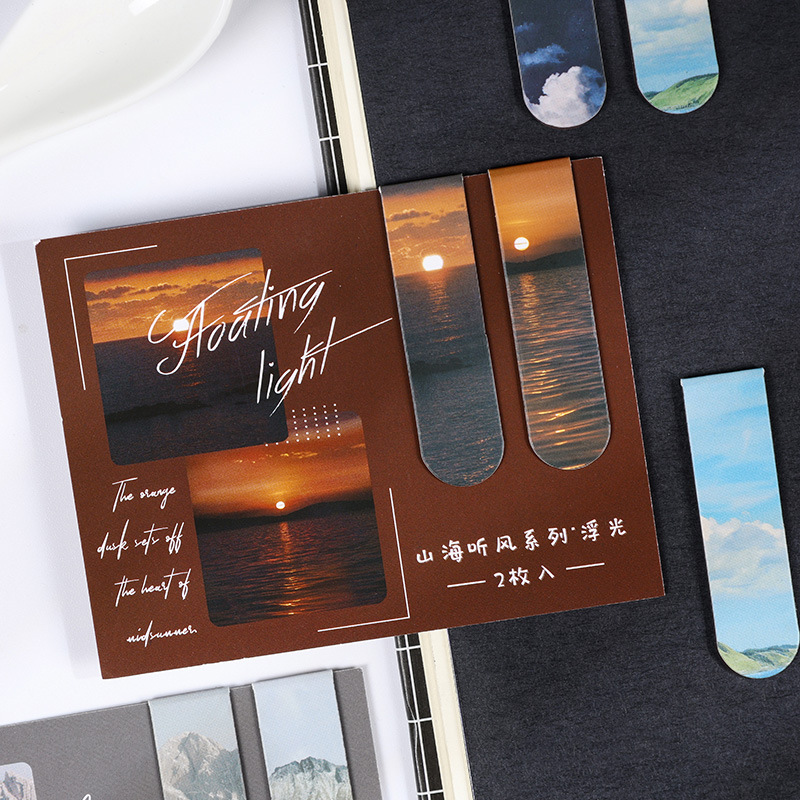 2 Pcs/set Beautiful Scenery Ma - Bookmark Magnetic Clip incelemesi ve fiyatı