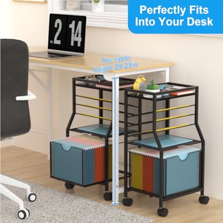 Rolling File Cart 6-Tier Desk  - File Folder Hanging incelemesi ve fiyatı