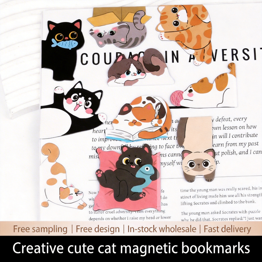 1set Creative Cat Pattern Magn - Bookmark Magnetic Clip incelemesi ve fiyatı