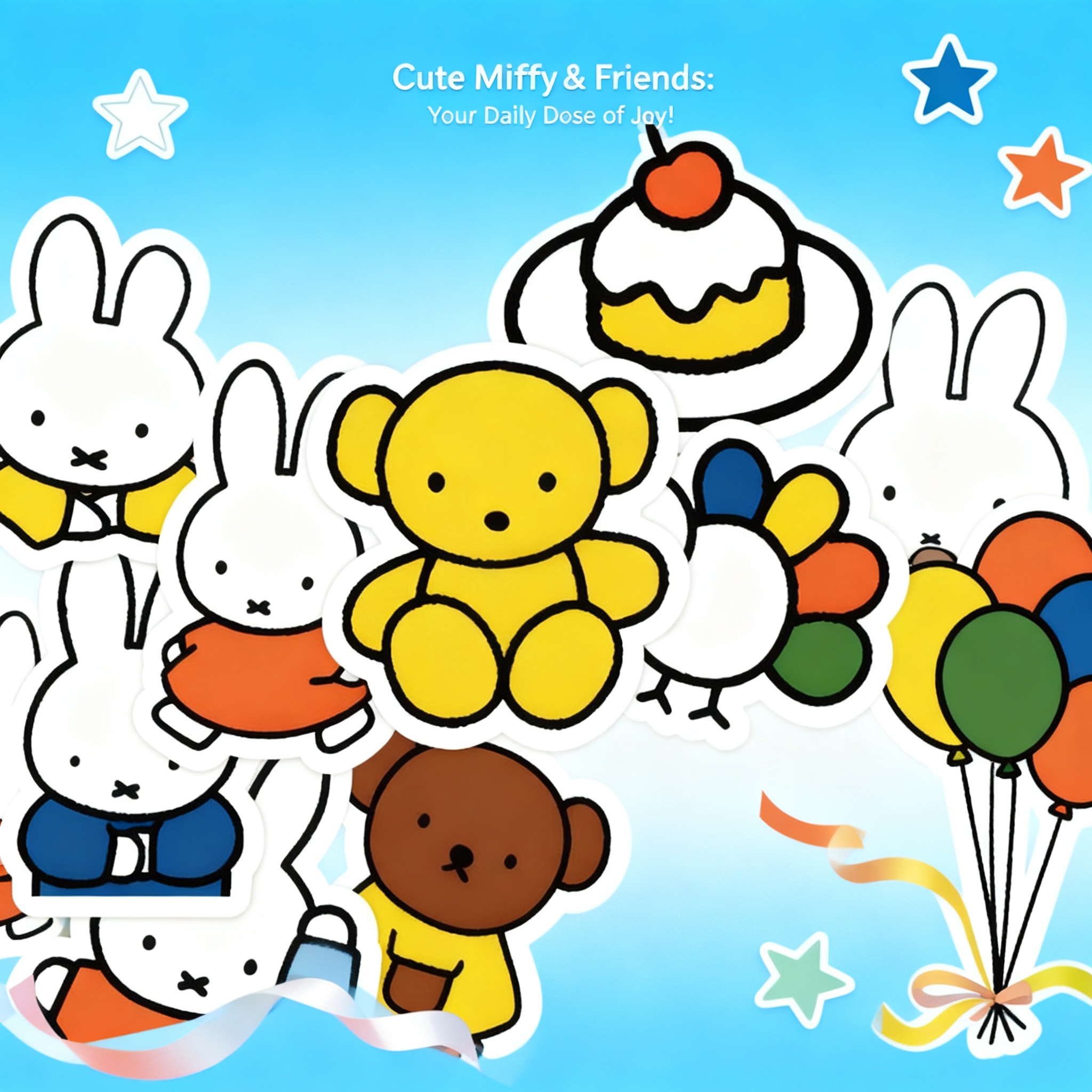 Cute Miffy Stickers Cartoon Ra - Memo Pad Sticky incelemesi ve fiyatı
